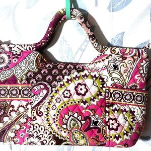 Vera Bradley Bag - EUC - Very Berry Paisley Pattern